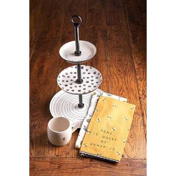 Karma Dog Tea Towel - 100% Cotton Hand Towels for The Kitchen - Modern Home Decor - Grey 28.00" x 20...