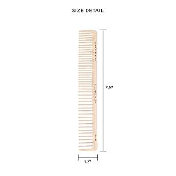 Cricket Silkomb Pro-45 All Purpose Professional Hair Stylist Comb – Japanese Made, Silicone Injected, Dual Tooth Patterns for Detangling, Cutting, Coloring & Styling All Hair Types