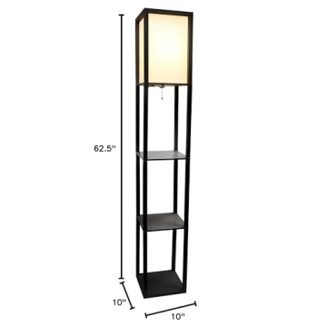 Simple Designs Modern Floor Lamp with Shelves for Home Style