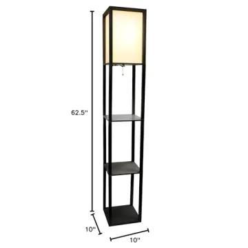 Simple Designs Modern Floor Lamp with Shelves for Home Style