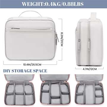 mygreen Electronic Bag Travel Cable Accessories Bag Waterproof Triple Layer Electronics Organizer Portable Storage Case for Cable, Cord, Charger, Phone, Adapter, Power Bank, Kindle, Hard Drives Gray