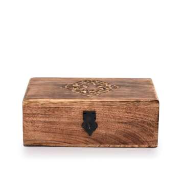 NIRMAN Celtic Design Wooden Jewelry Box for Keepsakes