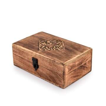 NIRMAN Celtic Design Wooden Jewelry Box for Keepsakes