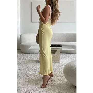 ROAONOCOMO Women Y2K Floral Print Maxi Dresses Spaghetti Strap Bodycon Long Dresses Low Cut Backless Dress Trendy Streetwear