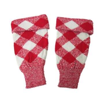 Tartanista Men's Tartan Kilt Hose Top In Red/White Size XL