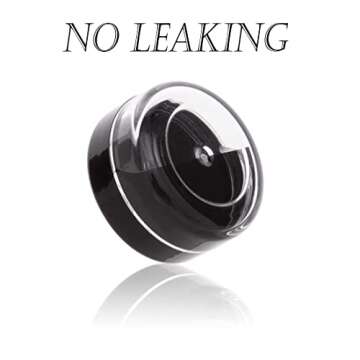 ZEJIA 10pcs Small Travel Containers, Black Sample Containers with Screw Lids, 5 Size 3/5/10/15/20 Gr...