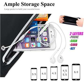 MOVOYEE Fanny Packs - Waterproof Adjustable Running Belt