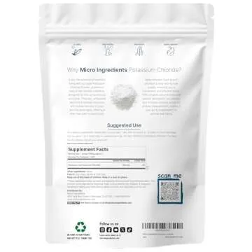 Potassium Chloride Powder, 1 KG (35 Ounce) | Salt Substitute & Essential Hydration Electrolyte Suppl...