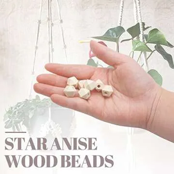 100 Pcs Natural Unfinished Wood Beads for Crafts
