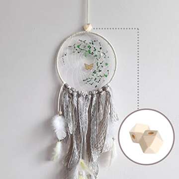 Uenhoy 100 Pcs Unfinished Geometric Wood Beads Natural Color Smooth Loose Beads Craft 12mm/0.5" Wooden Spacer Beads for Jewelry Making Macrame Farmhouse Decor, with 3mm Hole