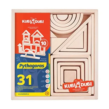 Kubi Dubi Wooden Blocks for Toddlers - Educational Toy