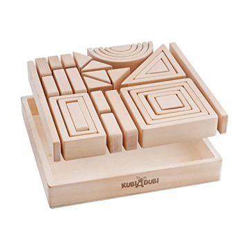 Kubi Dubi Wooden Blocks for Toddlers - Educational Toy