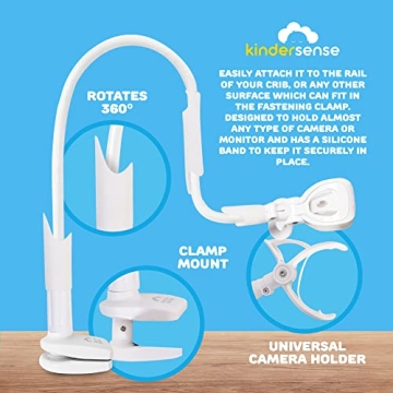Universal Baby Monitor Mount with 360 Degree Flexibility and Ease