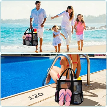 Wanchel Mesh Beach Bags for Women Waterproof and Sandproof