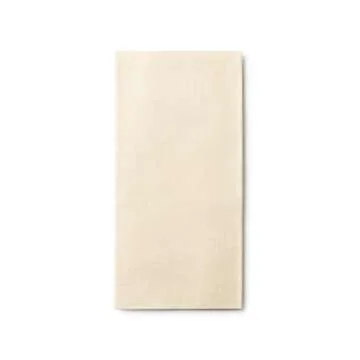 Cream Linen-Feel Dinner Paper Napkins, For Dinners Parties Hand Towels and Catering Supplies, Disposable and Fully Biodegradable Airlaid Napkins, 1/8 Folded 60 Pack