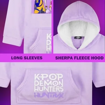 KPop Demon Hunters Girls Fleece Hoodie for Cozy Style