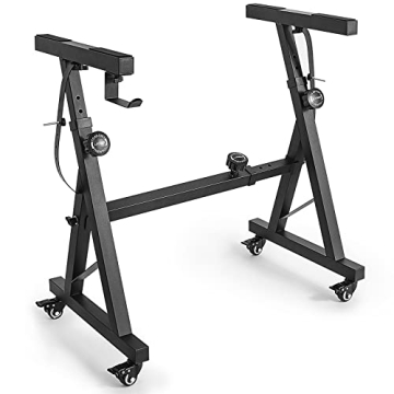 TORIBIO Piano Keyboard Stand with Rolling Wheels for 54-88 Key Pianos