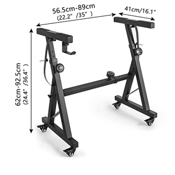 Adjustable TORIBIO Piano Keyboard Stand with Wheels