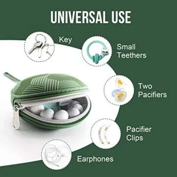 Smlpuame Pacifier Holder Case,BPA Free Portable Pacifier Storage Container,Silicone Baby Pacifier Cover Pouch for Diaper Bag Stroller,Travel Outdoor Activities,Easy to Clean(Blush)