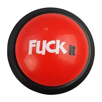 Talkie Toys Products Fuck It Button - 10 Hilarious F It Phrases - Fun Prank & Gag Gift