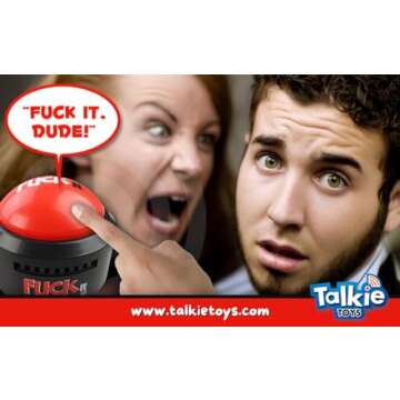 Talkie Toys Products Fuck It Button - 10 Hilarious F It Phrases - Fun Prank & Gag Gift