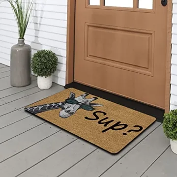 NICESIR Fun Giraffe Welcome Mat Anti-Slip Indoor Outdoor Mat