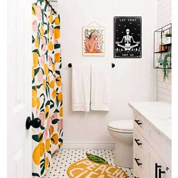 CrazySign Funny Gothic Bathroom Sign Goth Bathroom Wall Decor - Let That Shitgo Sign 8 x 12 Inch (225)