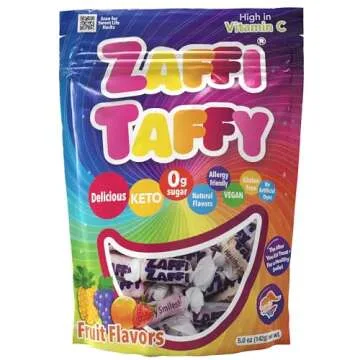 Zollipops Halloween Clean Teeth Zaffi Taffy, Natural Fruit, 10 Oz