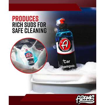 Adam's Polishes Car Wash Kit Complete With Bucket & Grit Guard - Auto Detailing & Car Cleaning Kit | pH Best Car Wash Soap For Snow Foam Cannon, Foam Gun, Car Soap Wash For Pressure Washer