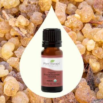 Plant Therapy Organic Frankincense Serrata Essential Oil 100% Pure, USDA Certified Organic, Undiluted, Natural Aromatherapy, Therapeutic Grade 10 mL (1/3 oz)