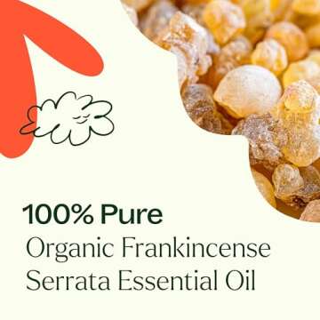 Plant Therapy Organic Frankincense Serrata Essential Oil 100% Pure, USDA Certified Organic, Undiluted, Natural Aromatherapy, Therapeutic Grade 10 mL (1/3 oz)