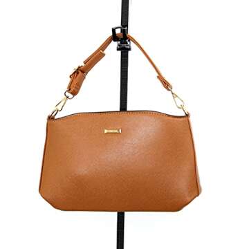 Perfect Curve Over-The-Door Handbag and Purse Organizer for 18 Handbags or Purses. Black.