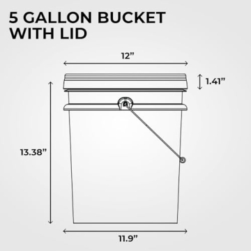 Durable 5-Gallon Buckets with Lid | Multi-Use Eco-Friendly Pails