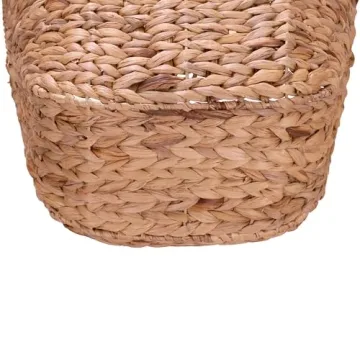Tall Water Hyacinth Wicker Basket with Handles | Stylish Storage