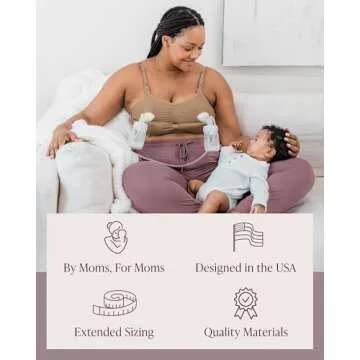 Kindred Bravely Sublime Pumping Bra Hands Free | Nursing and Pumping Bra in One | Wearable Breast Pump Bra (Beige, Medium)