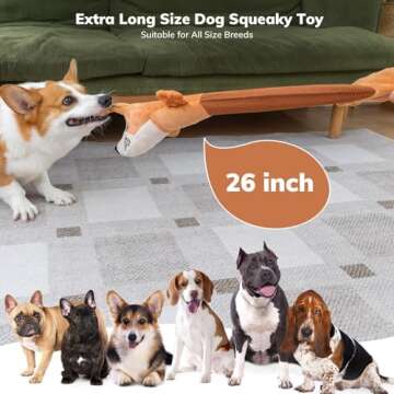 Pubialo Squeaky Dog Toys Octopus | Interactive Plush Tug Toy for Dogs