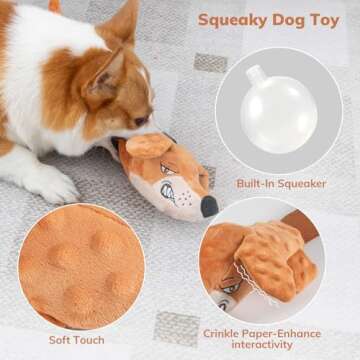 Pubialo Squeaky Dog Toy for Large Breeds Interactive Fun