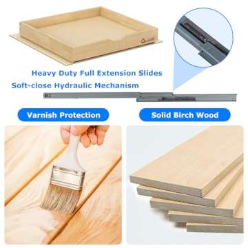 WelFurGeer Soft Close Pull Out Cabinets Organization