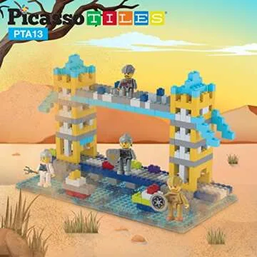 Picasso Toys Magnetic Action Figures Medieval King and Knights Character for Building Blocks Tiles Construction Toddler Toy Set Magnets Expansion Pack Educational STEM Pretend Playset PTA13