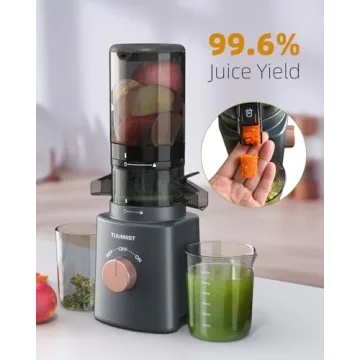 TUUMIIST Cold Press Juicer Easy To Clean With Large Feed Chute