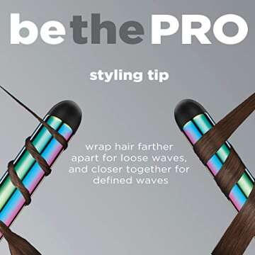 INFINITIPRO BY CONAIR Rainbow Titanium 1 1/4-inch Curling Wand, Straight wand produces flawless waves