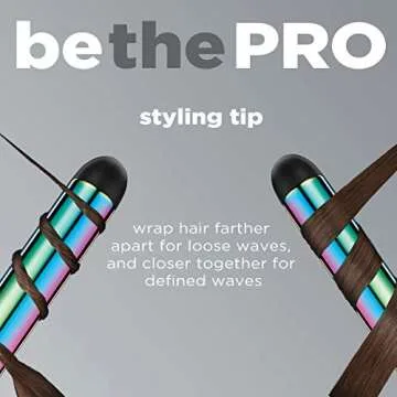 INFINITIPRO BY CONAIR Rainbow Titanium 1 1/4-inch Curling Wand, Straight wand produces flawless waves