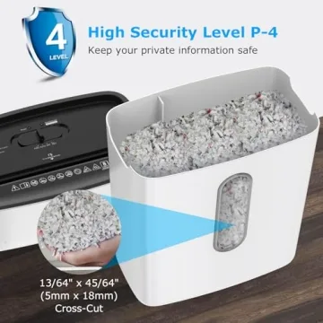 BONSEN 8-Sheet Cross-Cut Home Office Shredder