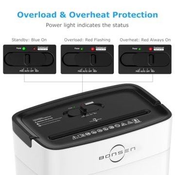 BONSEN 8-Sheet Cross-Cut Home Office Shredder