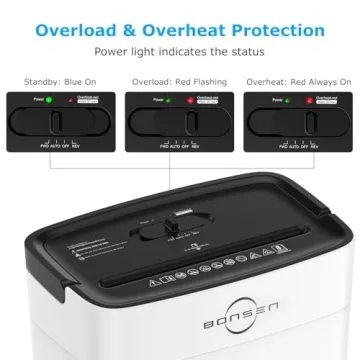 BONSEN 8-Sheet Cross-Cut Home Office Shredder