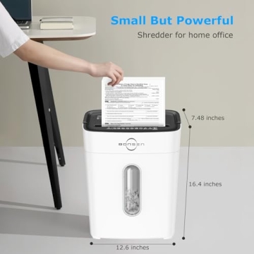 BONSEN 8-Sheet Cross-Cut Home Office Shredder