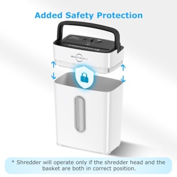 BONSEN 8-Sheet Cross-Cut Home Office Shredder