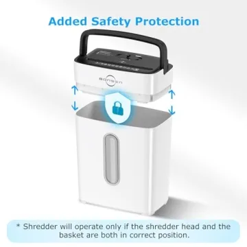 BONSEN 8-Sheet Cross-Cut Home Office Shredder