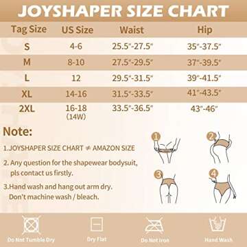 JOYSHAPER Seamless Thong Shapewear for Women High Waisted Panties Underwear Tummy Control Body Shaping Waist Shaper (Black with 4 Bones, Small)