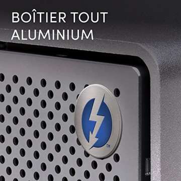 SanDisk Professional 12TB G-RAID 2, Enterprise-Class 2-Bay Desktop Drive, 7200RPM Ultrastar Drive Inside, Thunderbolt 3, USB-C, HDMI Port, Hardware RAID